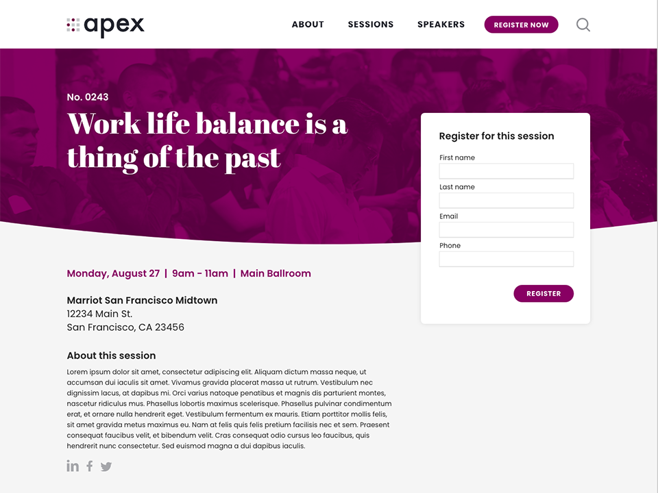 Full Featured Event Listings