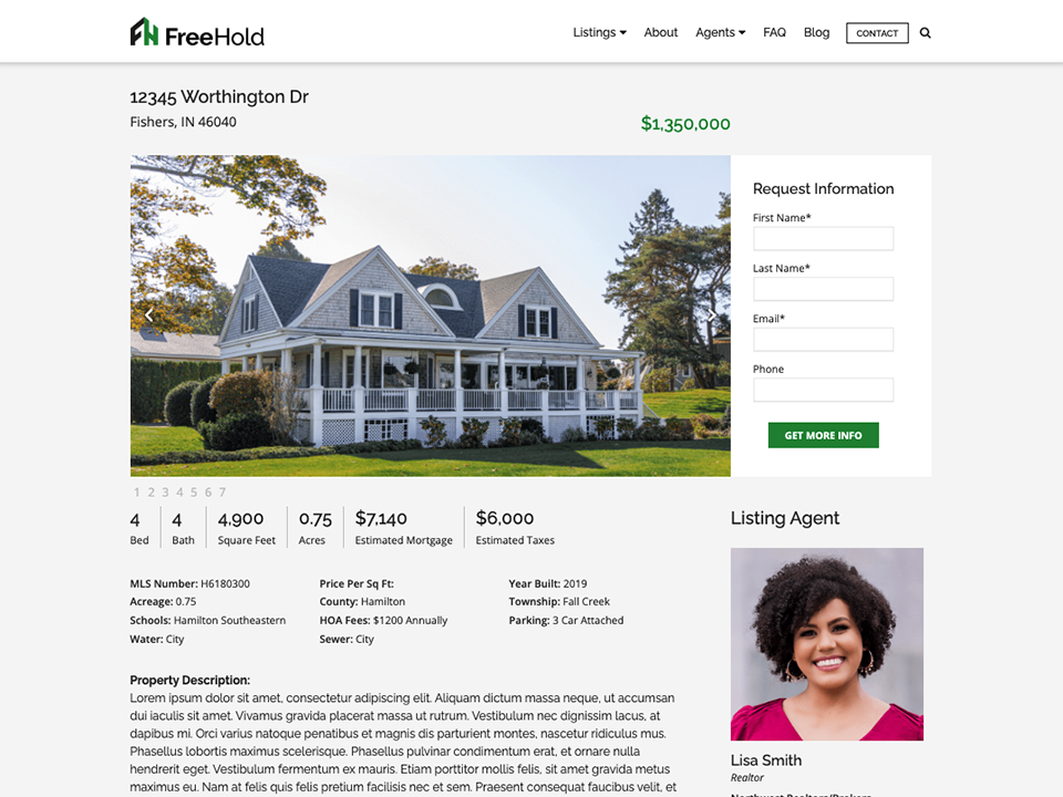 Full Featured Property Listings